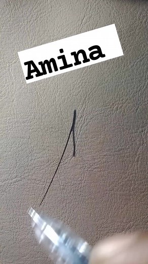 How to sign Amina name signature #trending #reels | Ns.calligraphy