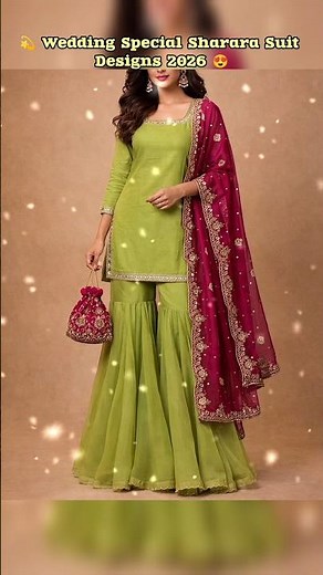 🤩Latest Wedding Special Sharara Suit Designs 2026🔥/ Sharara set✨#shorts #sharara #wedding #fashion
