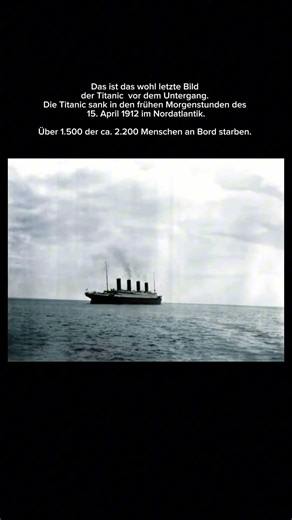 Das ist das letzte Foto der Titanic vor dem Untergang #shorts