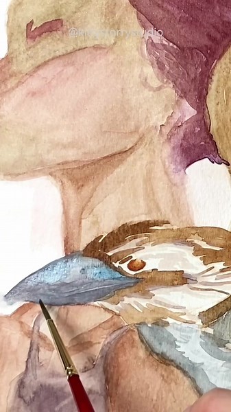 🎨 Here’s a watercolour   digital study I did of Loish’s “Kookaburra” piece. The original is gorgeous - go check it out! I didn’t replicate the hands in my study - I had to pick my battles and focused on how Loish draws face and pushes colour 🖌️ ⭐️ Full study recording is available on my YouTube channel . #art #artist #artwork #artistsontiktok #artistontiktok #artistsoftiktok #painting #artoftiktok #arttok #watercolours #watercolors #watercolour #watercolor #portrait #portraits #illustration #t