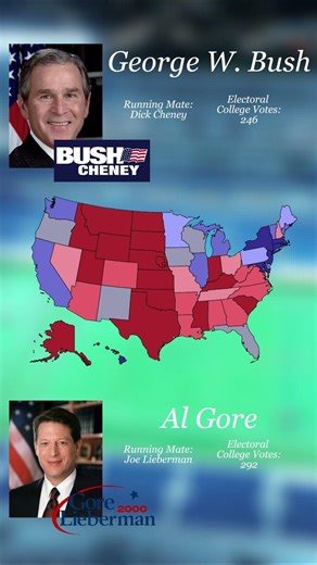 Map of the 2000 Presidential Election if Al Gore had carried Florida