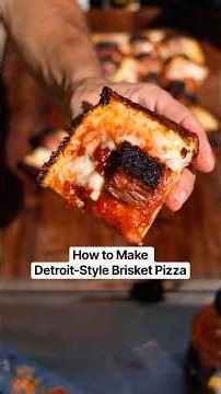 How to Make Detroit-Style Brisket Pizza! #detroitstylepizza #brisketpizza #smokedbrisket #bbqpizza
