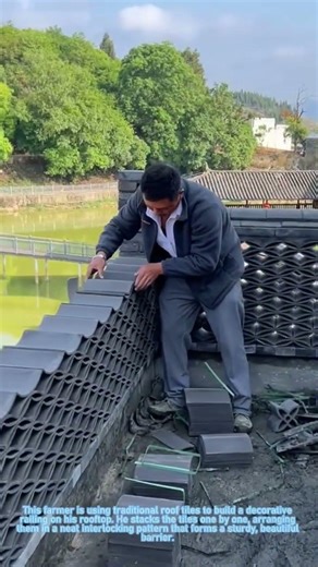 Satisfying Traditional Tile Work for a Roof Railing