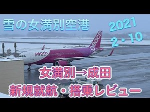 女満別・新規就航「Peach女満別→成田」初便搭乗レビュー　2021・02・10