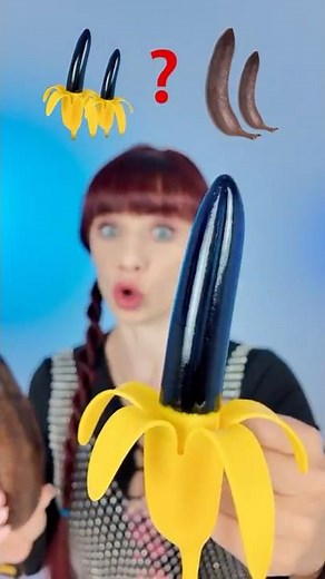 ASMR Black Jelly, Gummy Banana, Real Banana Eating #mukbang #eating