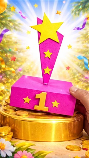 How to make a diya paper trophy craft ideas for kids #shorts #trophy #viralvideo #kids #papercraft