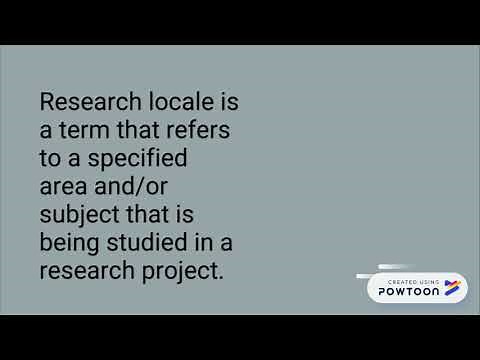 research locale