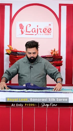 9.7K views · 46 reactions | 殺 Unveil your inner royalty with our Navy Blue Soft Banarasi Silk Saree!  - - - - - - #lajreedesigner #BanarasiSilkSaree #NavyBlueSaree #SoftSilkSaree #BanarasiMagic #TraditionalWear #SareeGoals #WeddingSaree #TimelessElegance #IndianSaree #ZariWork #ElegantDrapes #SareeLovers #LuxurySaree #SilkSaree #BanarasiBeauty #CulturalElegance #SareeLove #ShopNow #Reels #50180 | Lajree Designer | Facebook