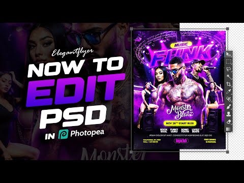How to Edit a PSD Flyer in Photopea for Free | No Photoshop Needed
