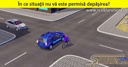 Chestionare DRPCIV cat B: În ce situații nu vă este permisă depășirea?