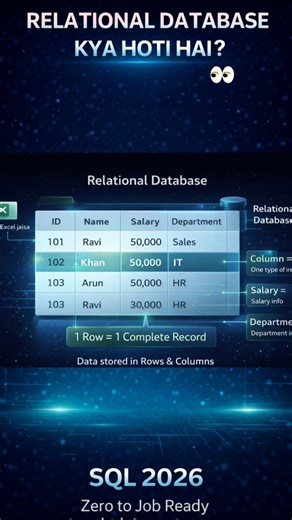 Relational Database Kya Hoti Hai? | SQL Beginner Hindi
