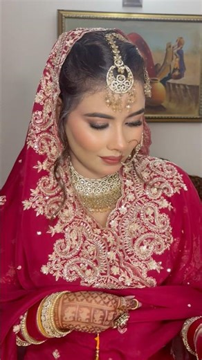 Red sn’t just a color it’s emotion. beautiful Punjabi bride ♥️ #punjabibride #makeup #makeupartist