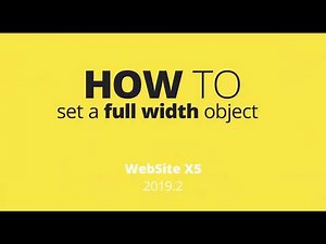 How to SET A FULL WIDTH OBJECT in WebSite X5