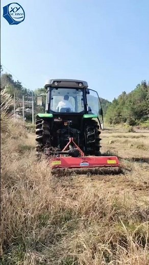 2 Working Modes of Flail Mower | Rear & Side Slope Grass Cutting in Action #farming #agriculture
