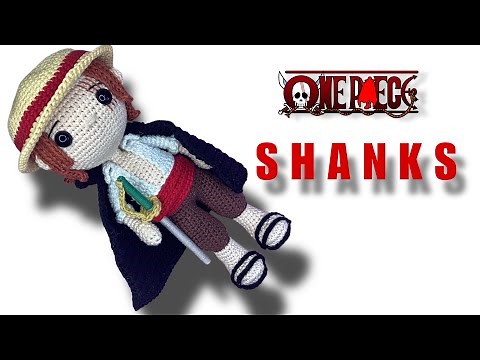 SHANKS ONE PIECE AMIGURUMI 2/3 #shanksacrochet #shankshechoamano #shankstejido