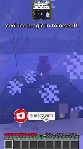 ice shock spell in minecraft 🥶❄️