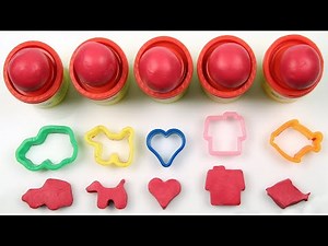 Learn The Colors Red with Play Doh for Kids + More Educational Videos