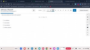 How many solutions are there to this equation?8x - 6 = 2(4x  ... | Filo