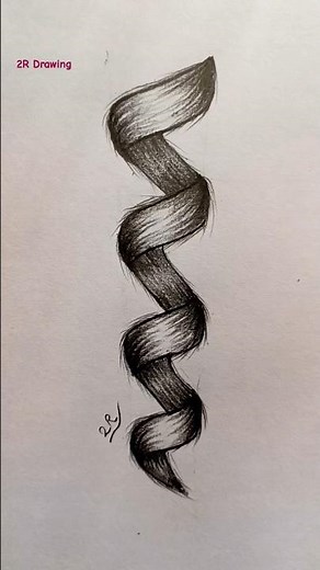 How to draw curly hair #drawingtutorial #art #hairdrawing #shorts #girldrawing #رسم #kolayçizimler