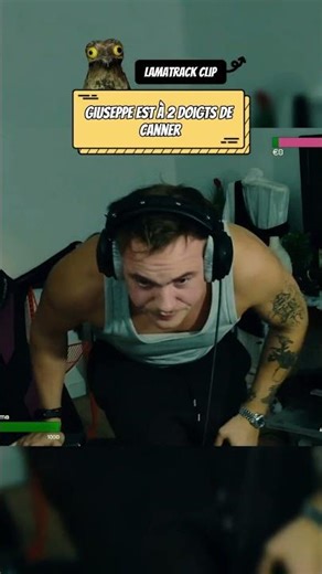 Guiseppe à 2 doigts de canner en live