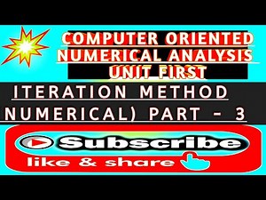 PART - 3 ITERATION METHOD (NUMERICAL)