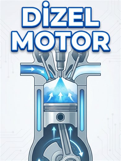 Dizel Motorlar Nasıl Çalışır? Dizel motor bujiyle değil, sıkıştırmayla çalışır. Yüksek tork üretir, uzun yolda ekonomik ve dayanıklıdır. #dizelmotor #otomobil #arababilgisi #motorbilgisi #dpf #turbo #egr #arabasever #arabateknik #carfacts