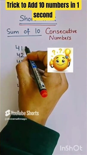 Addition of 10 consecutive numbers #consecutive#numbers#viral#trending