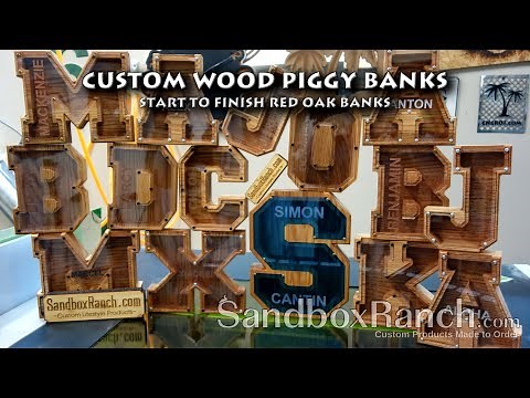 Custom Wood Piggy Banks: Start to Finish