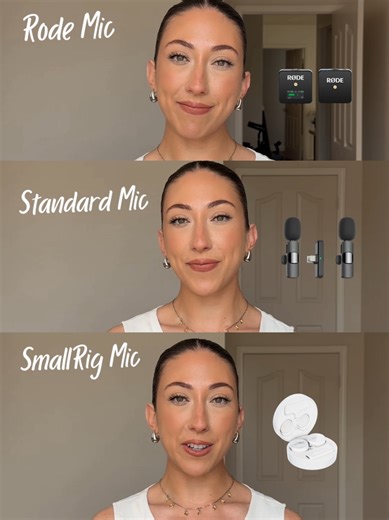 Let’s put some of the most commonly used microphones to the test 🎤 @rodemic Wireless Go - $185 @smallrig.global - $89.99 Mini Mic Pro - $24.99 I use the Rode Wireless Go mic for my YouTube videos, and I’ve used it for social media in the past too. But after getting my new phone, I don’t have the adapter for it right now. So as a replacement, I’ve been using the Small Rig mic I found on TikTok Shop… and honestly, I’ve been loving it. Curious which one you’d choose? Let me know in the comments. C