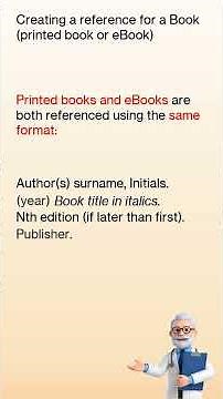Creating a book reference