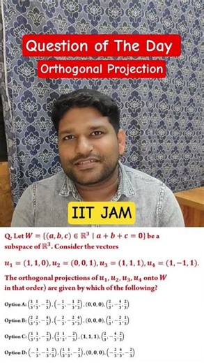 Orthogonal Projection | Linear Algebra | IIT JAM & CUET PG | IFAS
