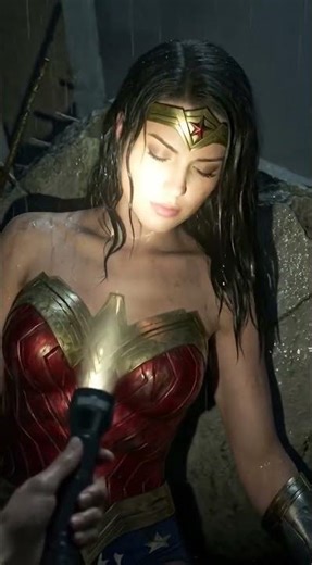 Wonder Woman Sleeping in the Rain After Battle 🌧️⚔️ Emotional Scene
