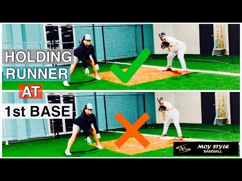 How to hold the runner at 1st base.