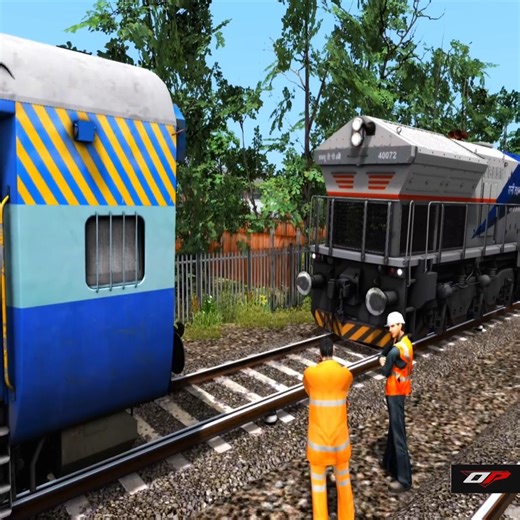 Train Engine Coupling to Express Train Coaches at Main Railway Line | Mr OP Gaming