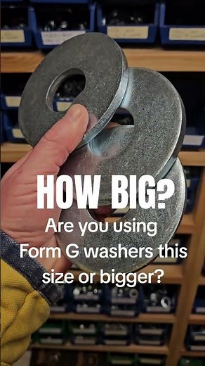 Are using Form G Washers this size? - It's a serious job if so!