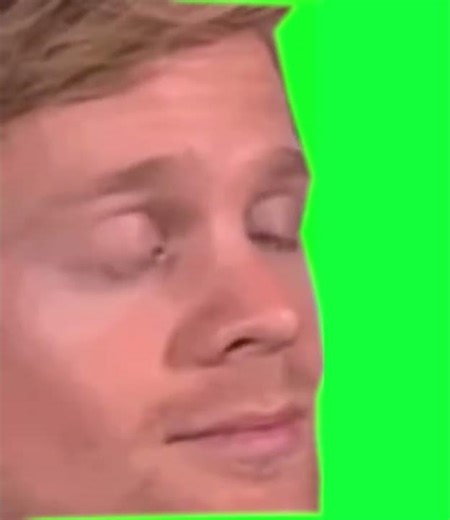 White Guy Blinking Meme Green Screen