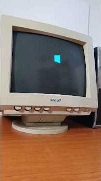 Using an old vintage CRT monitor on Windows 10 PC #retro #retropc #crt #crtmonitors #beige #computer