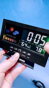 Smart Voice Control Weather Clock | Color Display | Temp & Humidity #facebookreel #unboxingvideo #calendar #electronics #techreels #viralreels #ideas | Unique Craft Yt