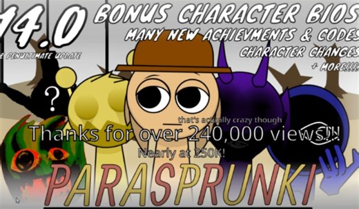 [ParaSprunki-UPDATE 14.0全人物展示]包括画廊人物介绍以及隐藏角色