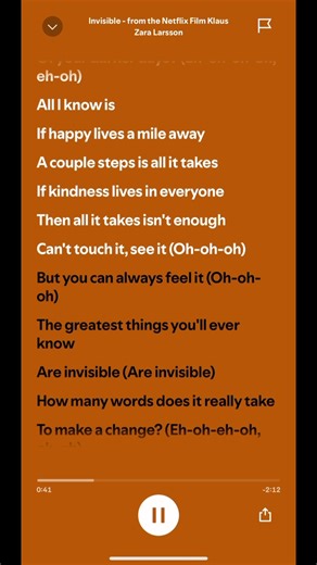 Invisible by Zara Larsson from Netflix's Klaus