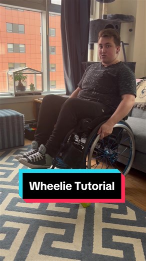 Wheelie tutorial ♿️ it’s important to stay safe while doing this - that can include having someone around & not pushing yourself too far too fast #wheelie #tutorials #wheelchair #education #falling #disability #disabilityawareness
