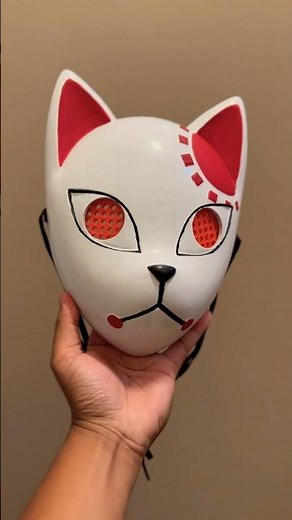 We made Tanjiro’s Warding Mask! 🎭 #cosplay #kimetsunoyaiba #demonslayer #anime #tanjiro #cosplayer