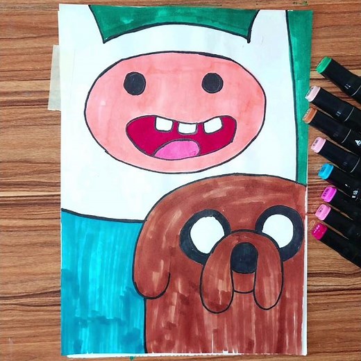 كرتون نتورك بالعربية- cartoon network arabic- رسم وقت المغامرة-art for kids- #رسم #art #فن #تعلم