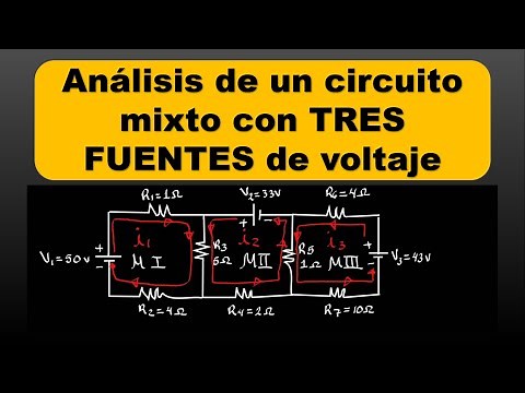 Analysis of a mixed circuit with three power sources