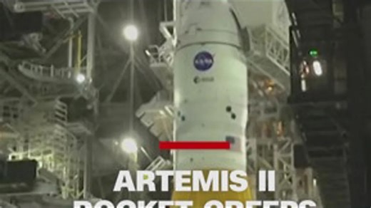 Artemis II Rocket moves to launch pad