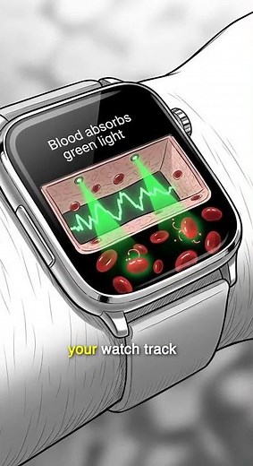 Smartwatch Flashing GREEN Light? 🟢 Meaning & Why It Happens #shorts #blinkcodelab #technology