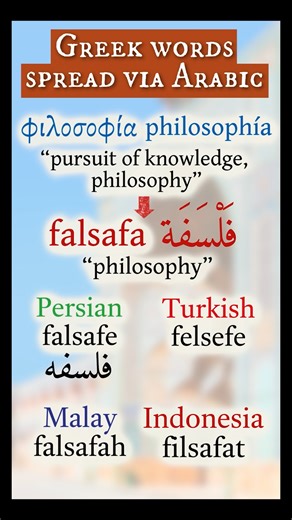 In this clip of a full length video on the impact of the Greek language, I talk about Greek words that spread through the Arabic language. | LangFocus