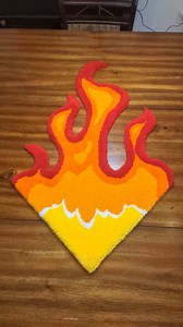 Fire Corner Rug - Etsy