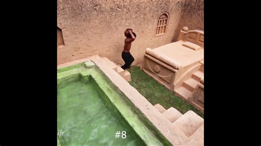 Transforming an underground space: Luxury twin bedroom with coconut bathtub & wilderness pool