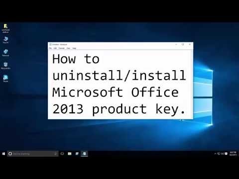 How to uninstall/install MS Office 2013 product key